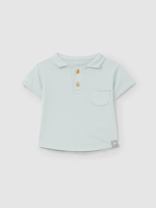 Polo avec poche uni Polo avec poche uni