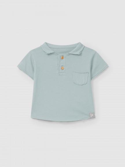 Plain polo shirt with pocket Plain polo shirt with pocket