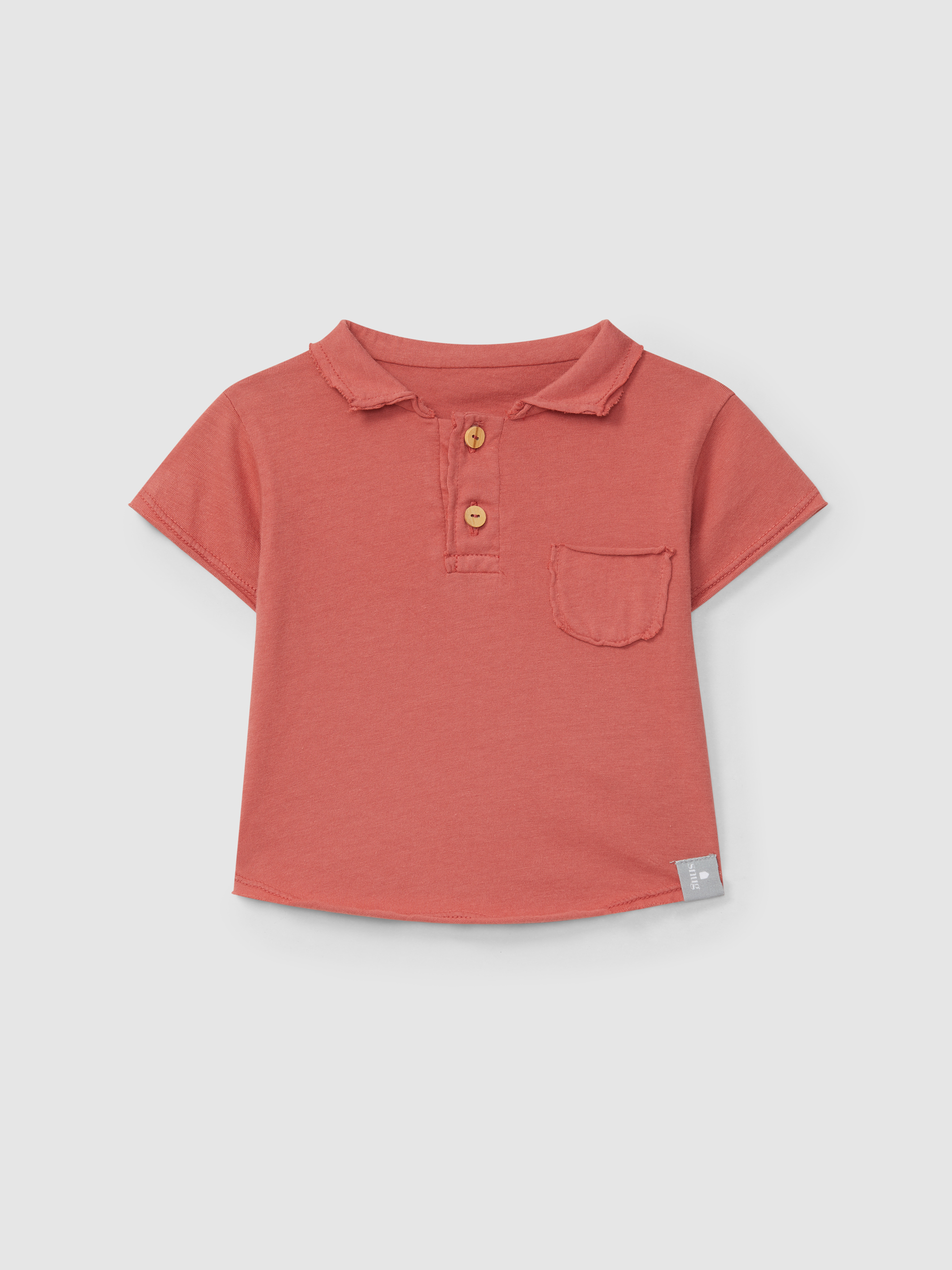 Plain polo shirt with pocket