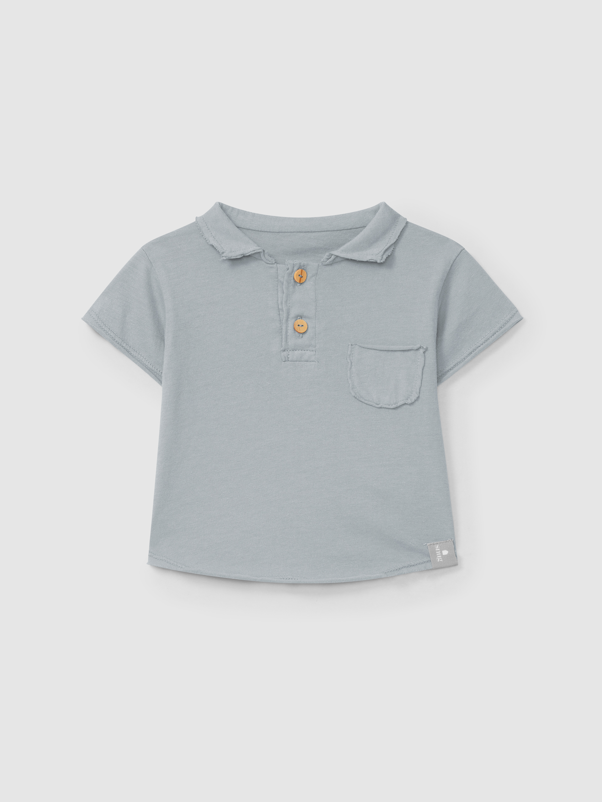 Plain polo shirt with pocket