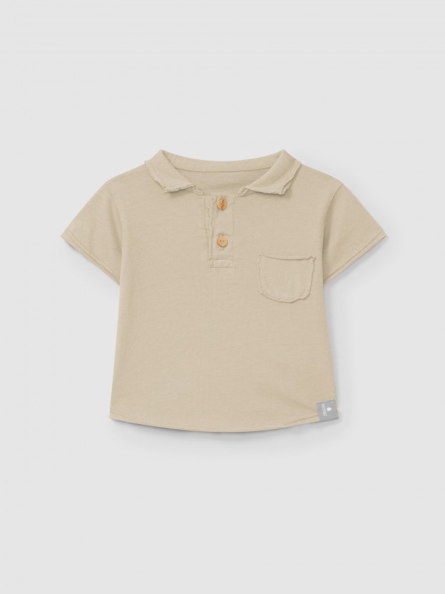 Plain polo shirt with pocket Plain polo shirt with pocket