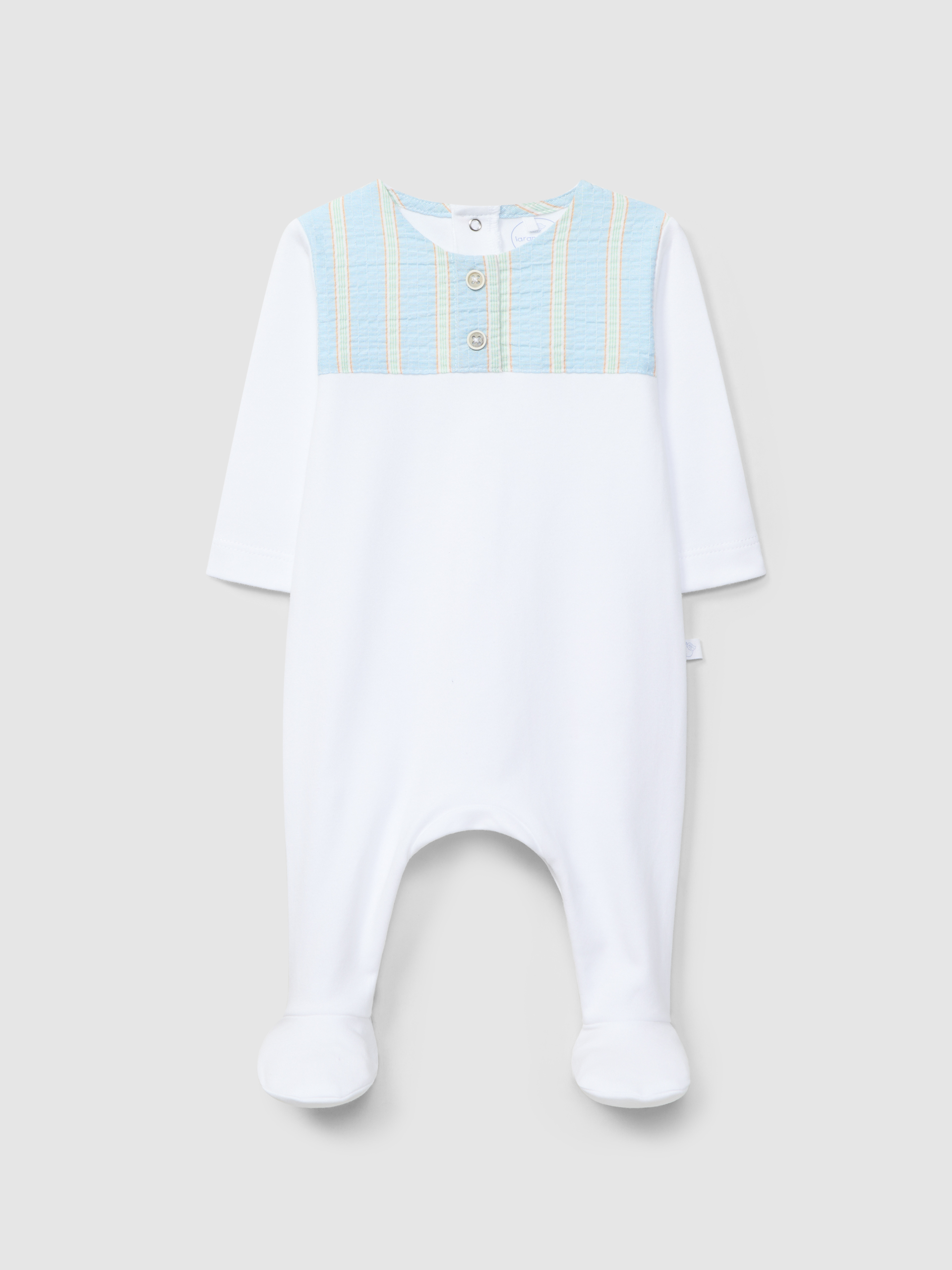 Babygrow seersucker multi-coloured stripes