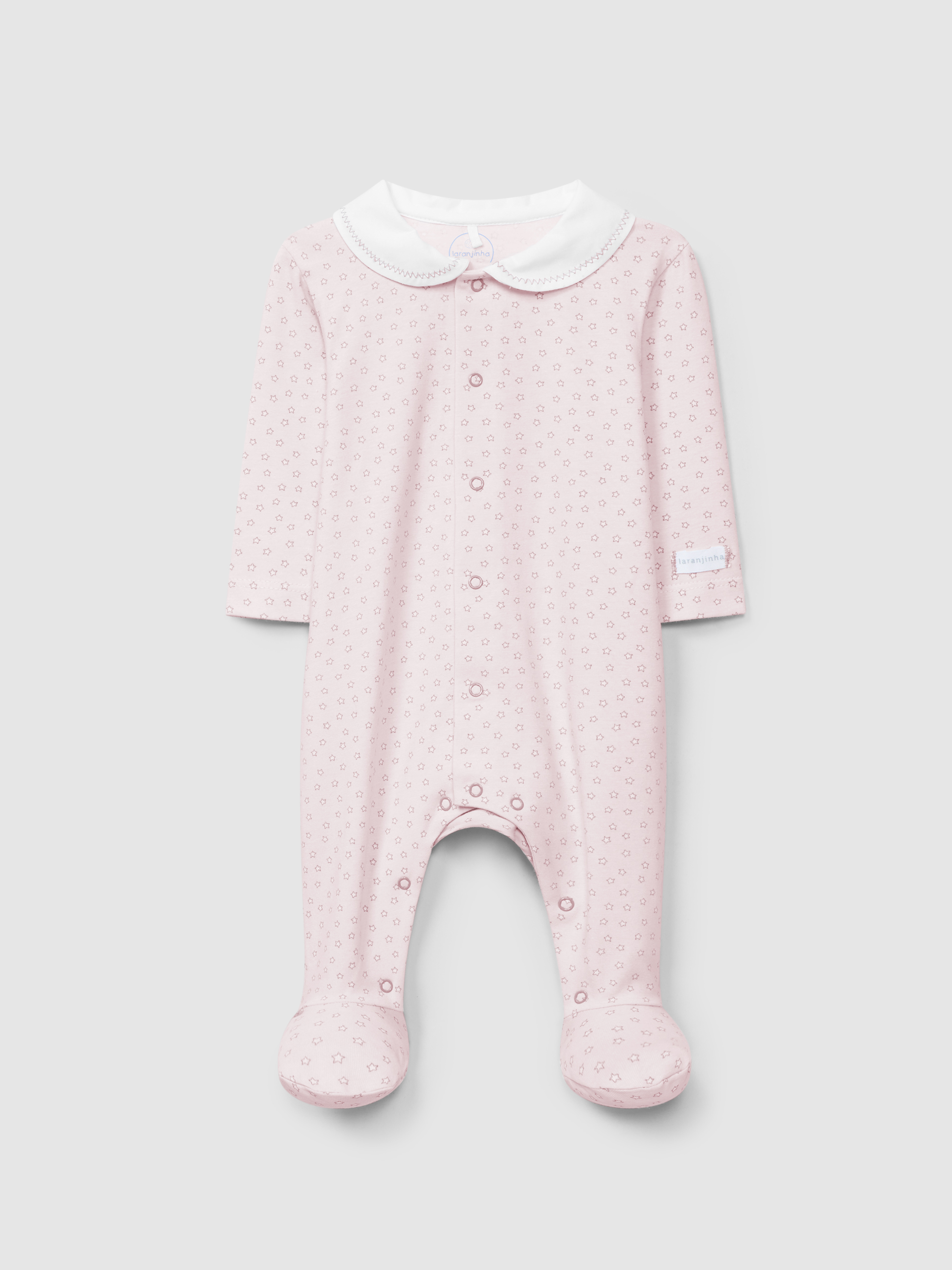 Babygrow round collar star print
