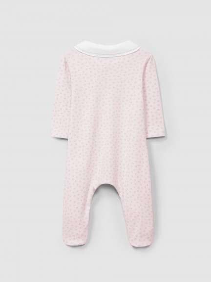 Babygrow à col claudine imprimé à étoiles Babygrow à col claudine imprimé à étoiles