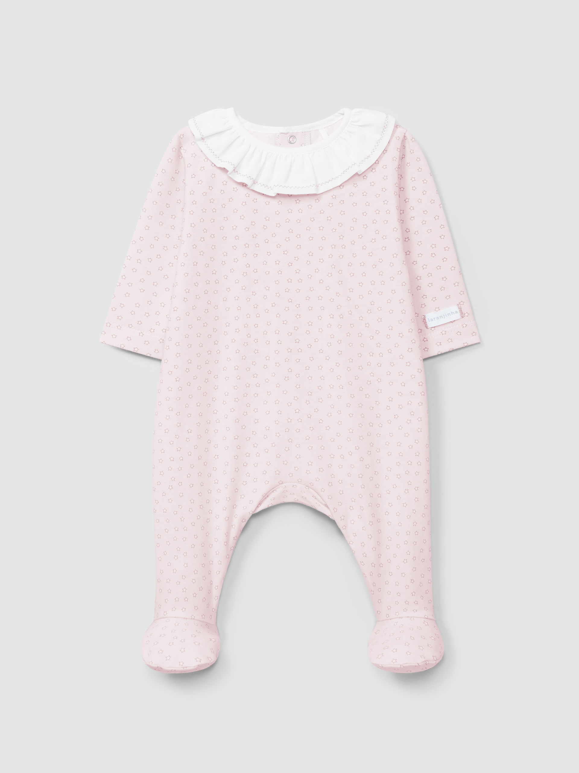 Babygrow ruffled collar star print
