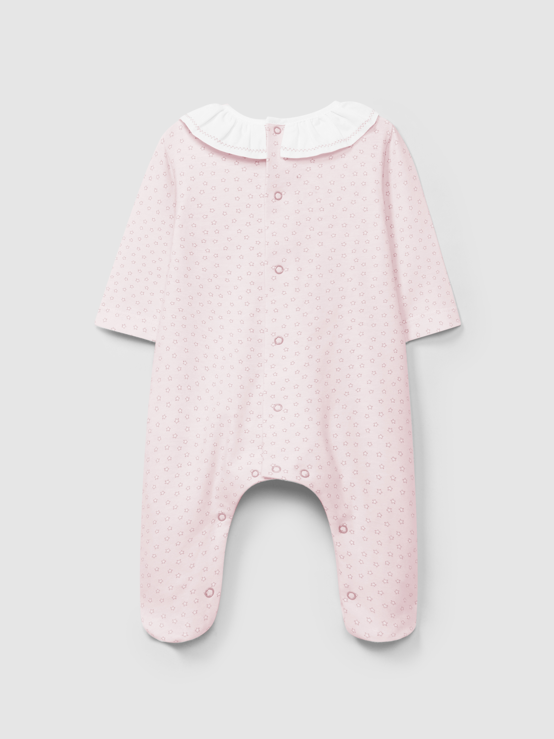 Babygrow ruffled collar star print