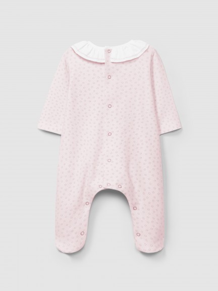 Babygrow à col à volant imprimé à étoiles Babygrow à col à volant imprimé à étoiles