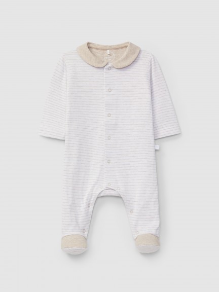 Babygrow maille double � rayures