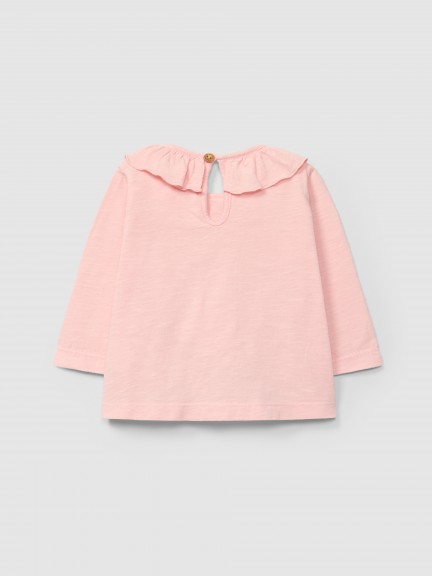 Longsleeve plain with ruffled collar Longsleeve plain with ruffled collar