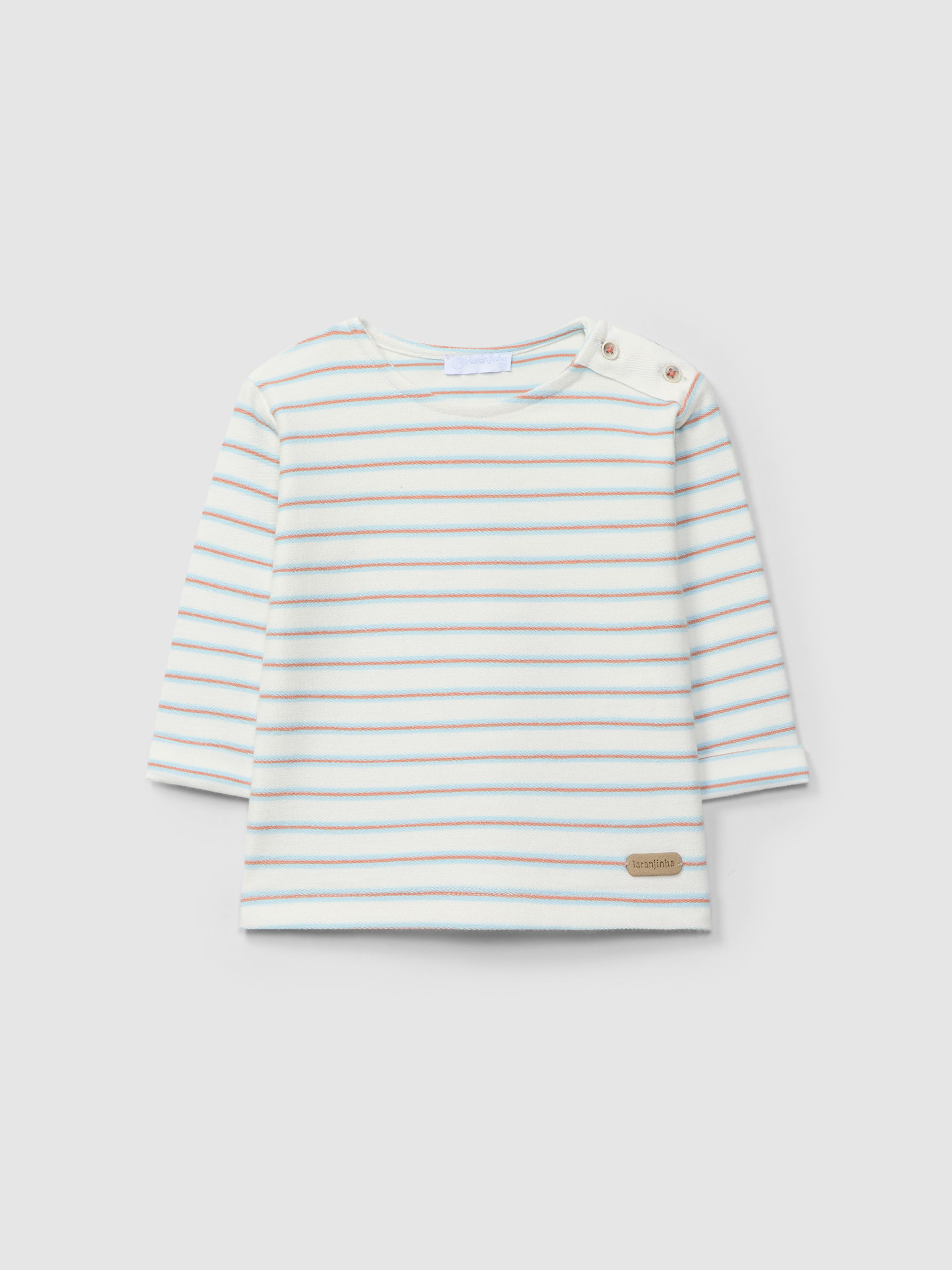 Longsleeve in multi-coloured striped plush