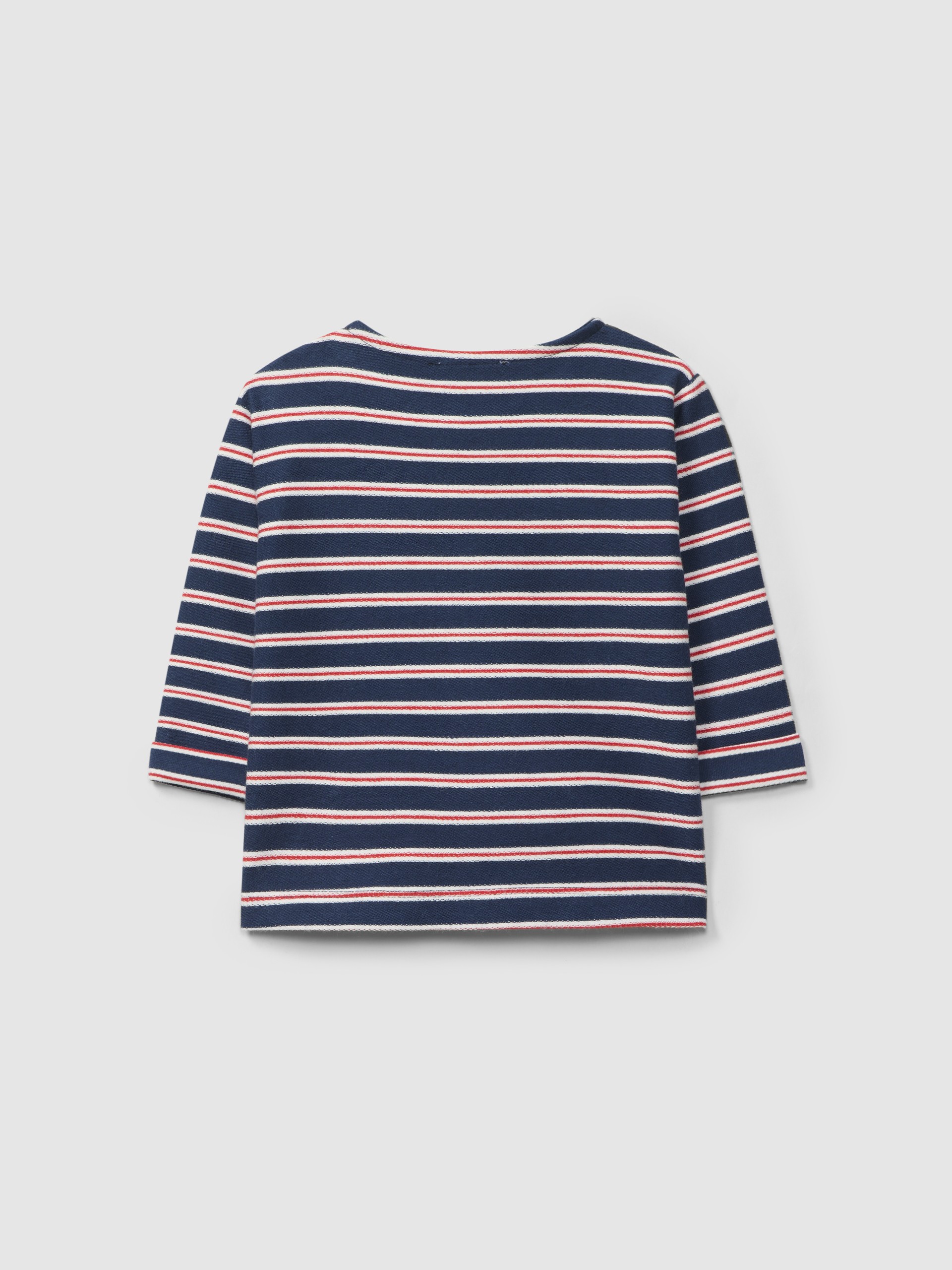 Longsleeve in multi-coloured striped plush