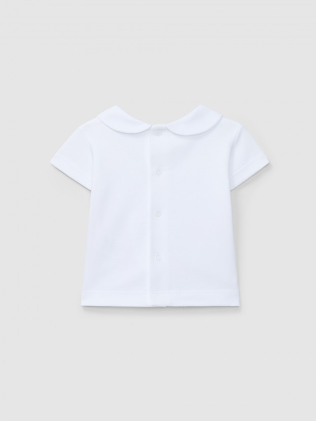 T-shirt short-sleeved Peter Pan collar T-shirt short-sleeved Peter Pan collar