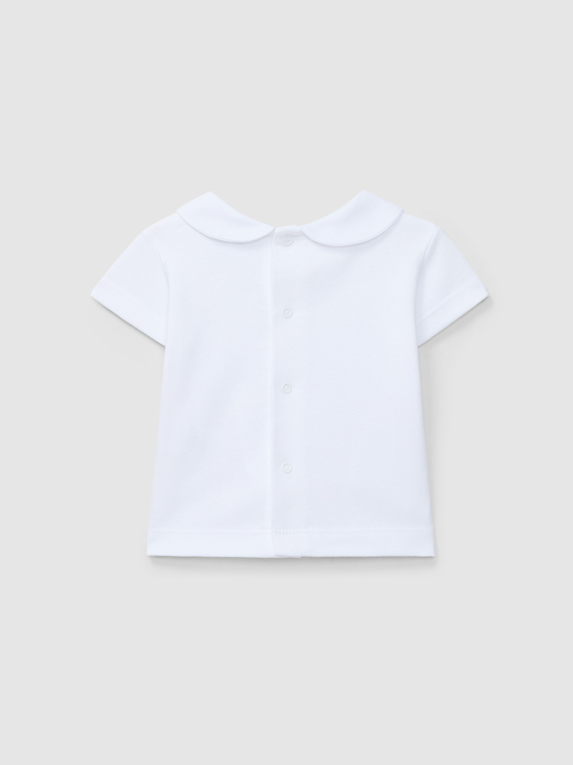 T-shirt short-sleeved Peter Pan collar