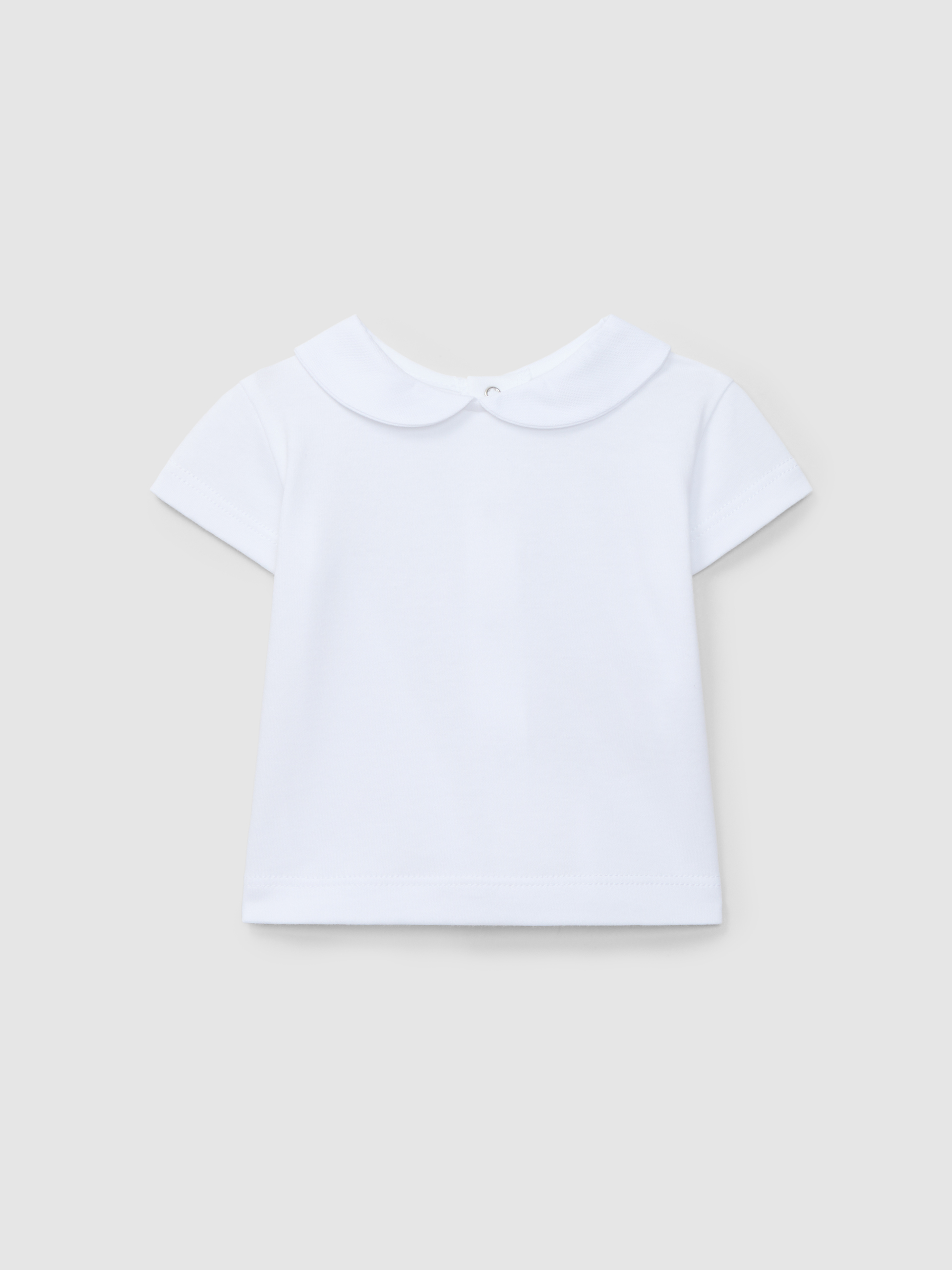 T-shirt short-sleeved Peter Pan collar