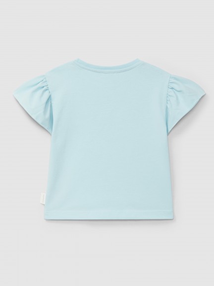 T-shirt com aplicação de flor em relevo T-shirt com aplicação de flor em relevo