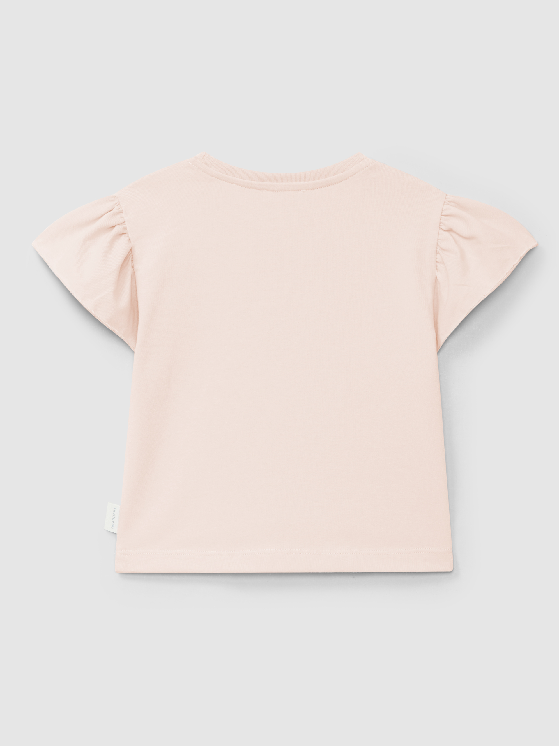 T-shirt com aplicação de flor em relevo