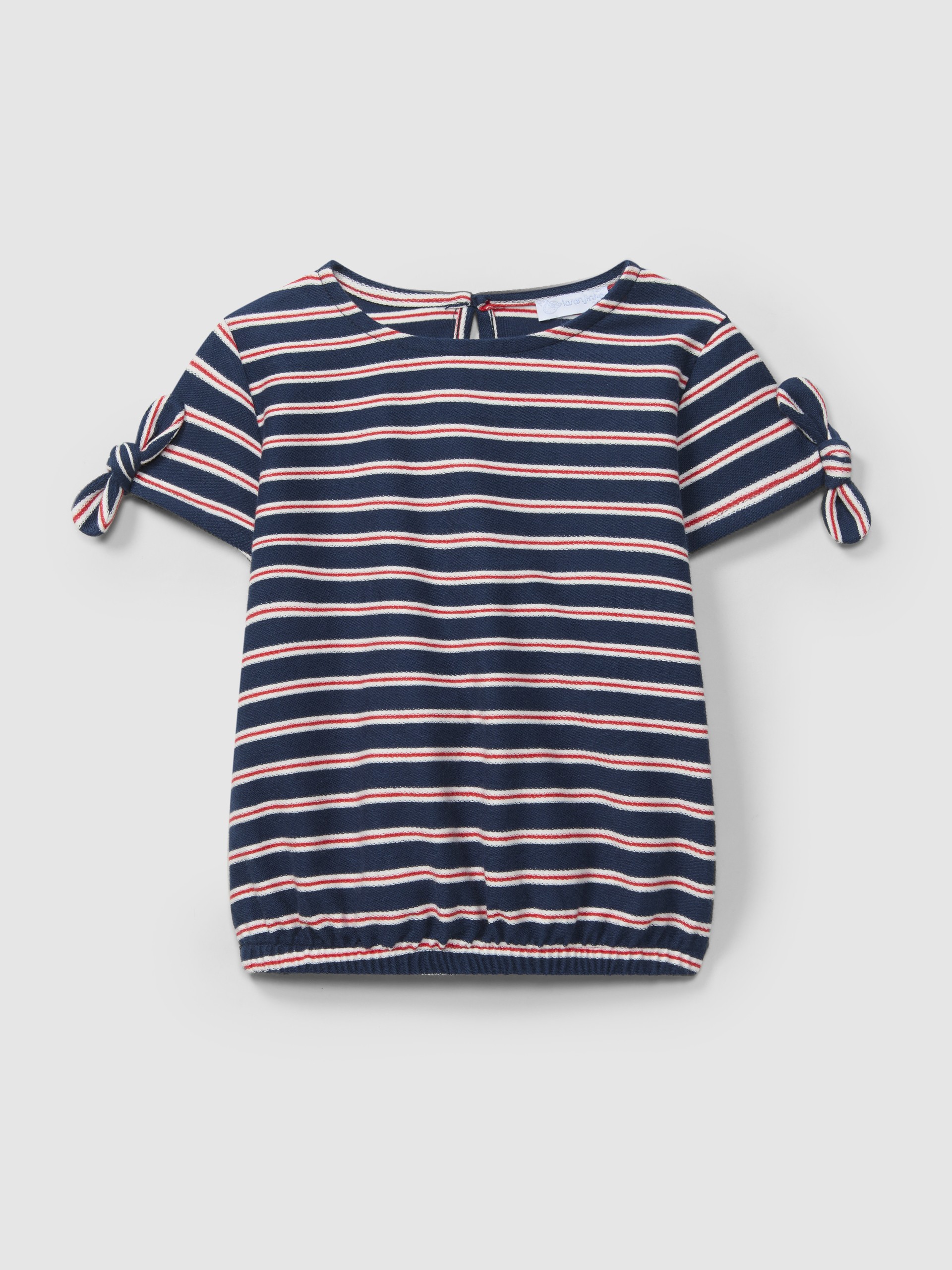T-shirt in multi-coloured striped plush