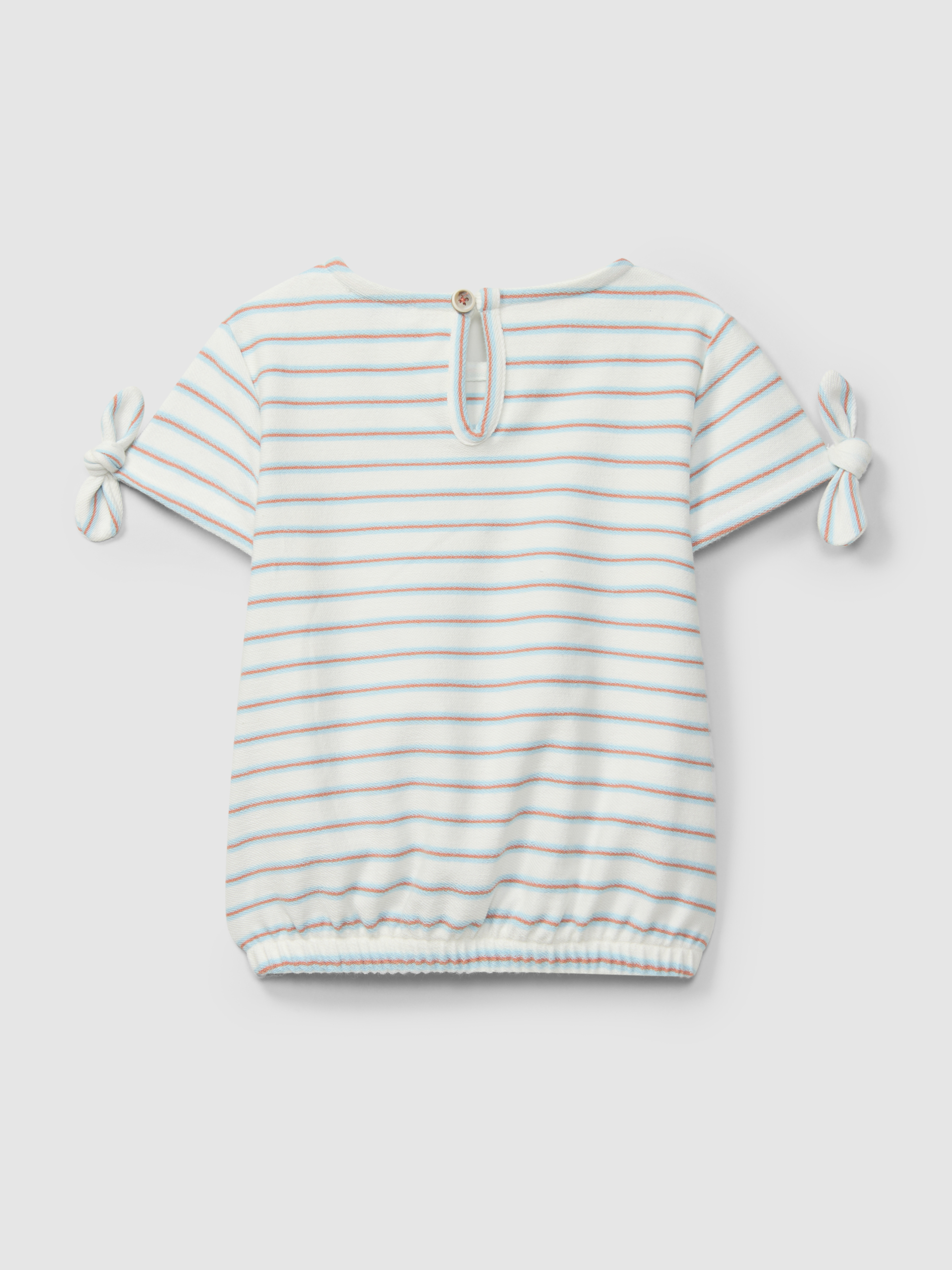 T-shirt in multi-coloured striped plush