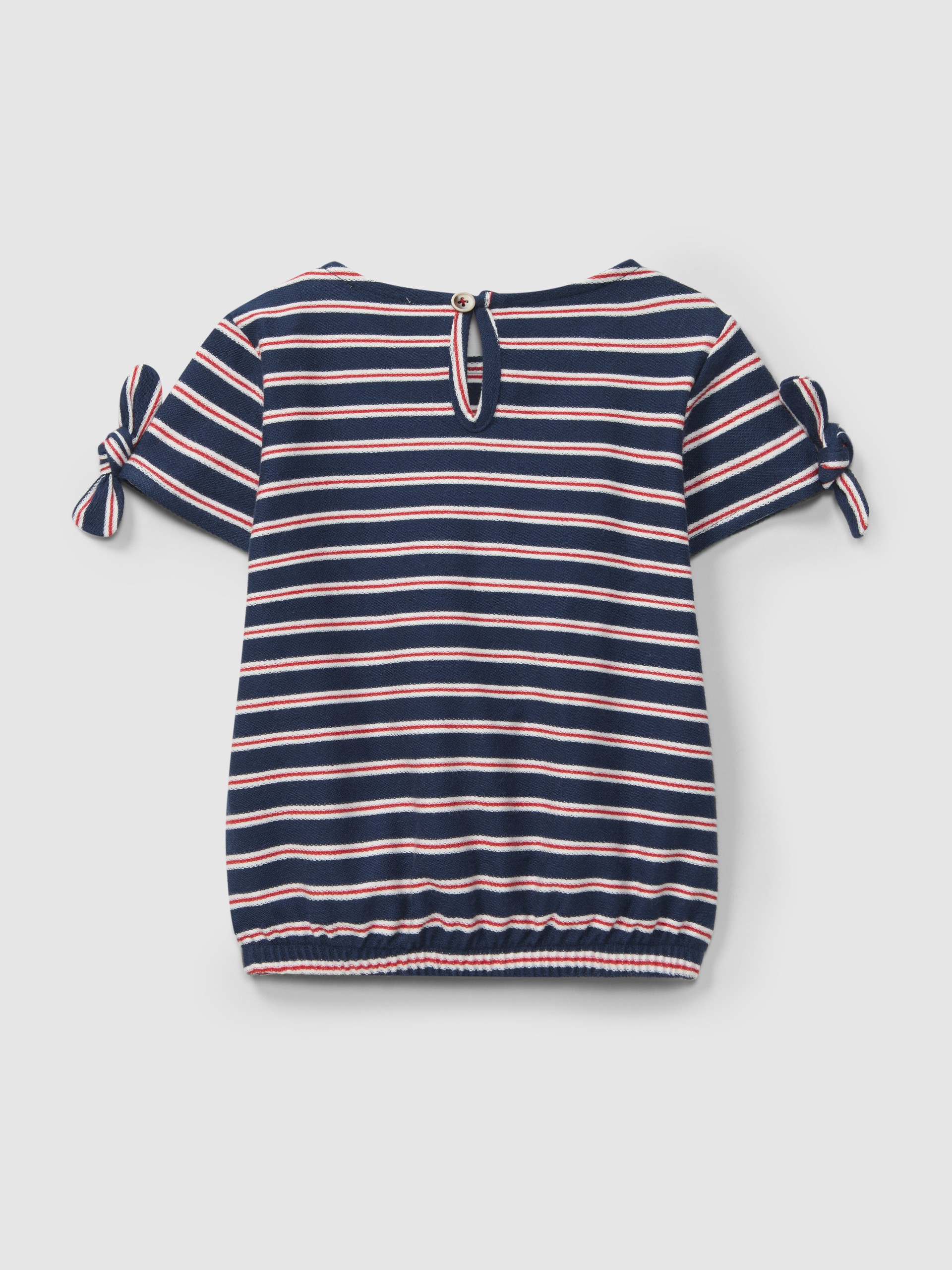 T-shirt in multi-coloured striped plush
