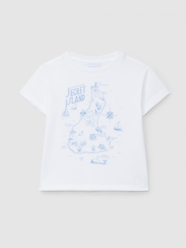 T-shirt carte ��Secret island��