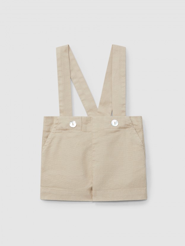 Canvas shorts with suspenders Canvas shorts with suspenders