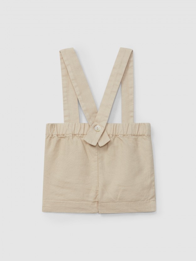 Canvas shorts with suspenders Canvas shorts with suspenders