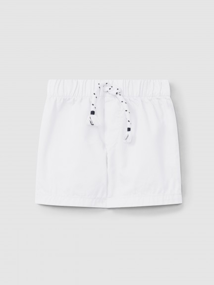 Pantal�n corto pull-up en sarga lisa