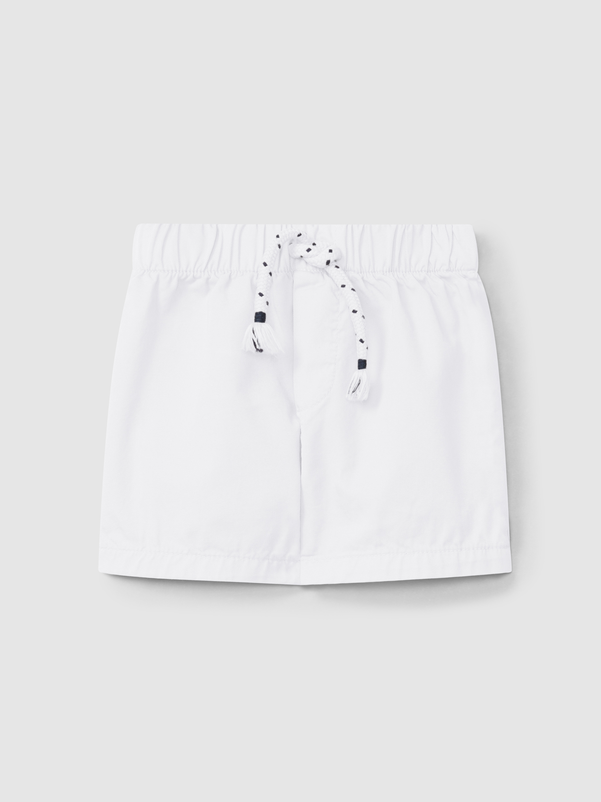 Pull-up shorts in plain twill