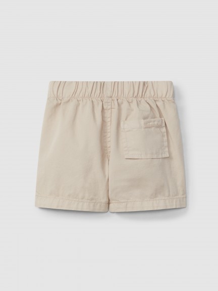Pull-up shorts in plain twill Pull-up shorts in plain twill