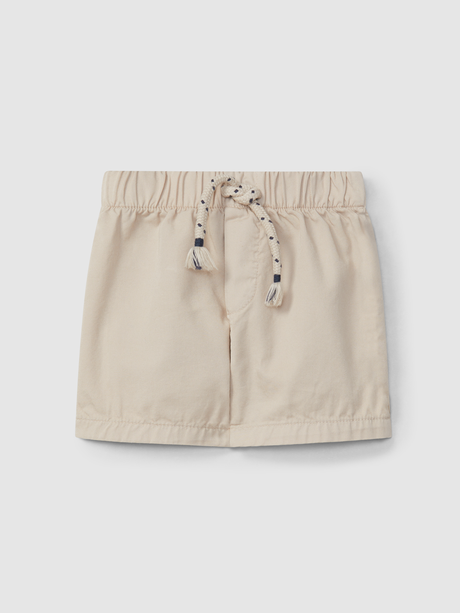 Pantalón corto pull-up en sarga lisa