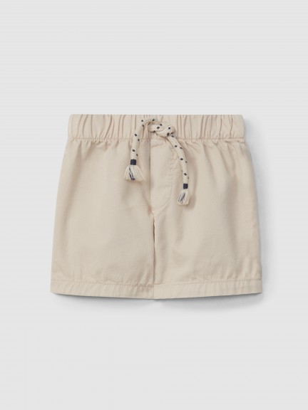 Pull-up shorts in plain twill Pull-up shorts in plain twill