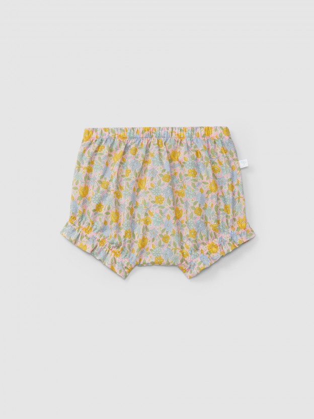 Tapa fraldas em tecido Liberty floral