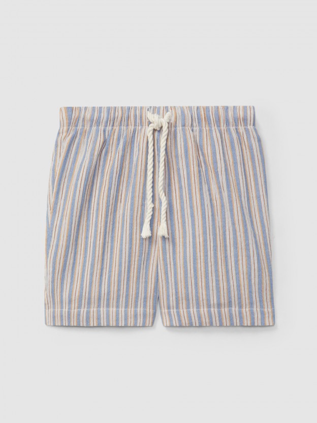 Dungaree shorts multi-coloured stripes Dungaree shorts multi-coloured stripes