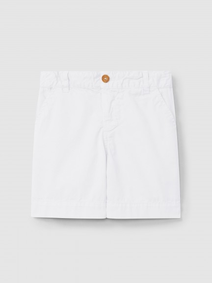 Plain twill shorts with four pockets