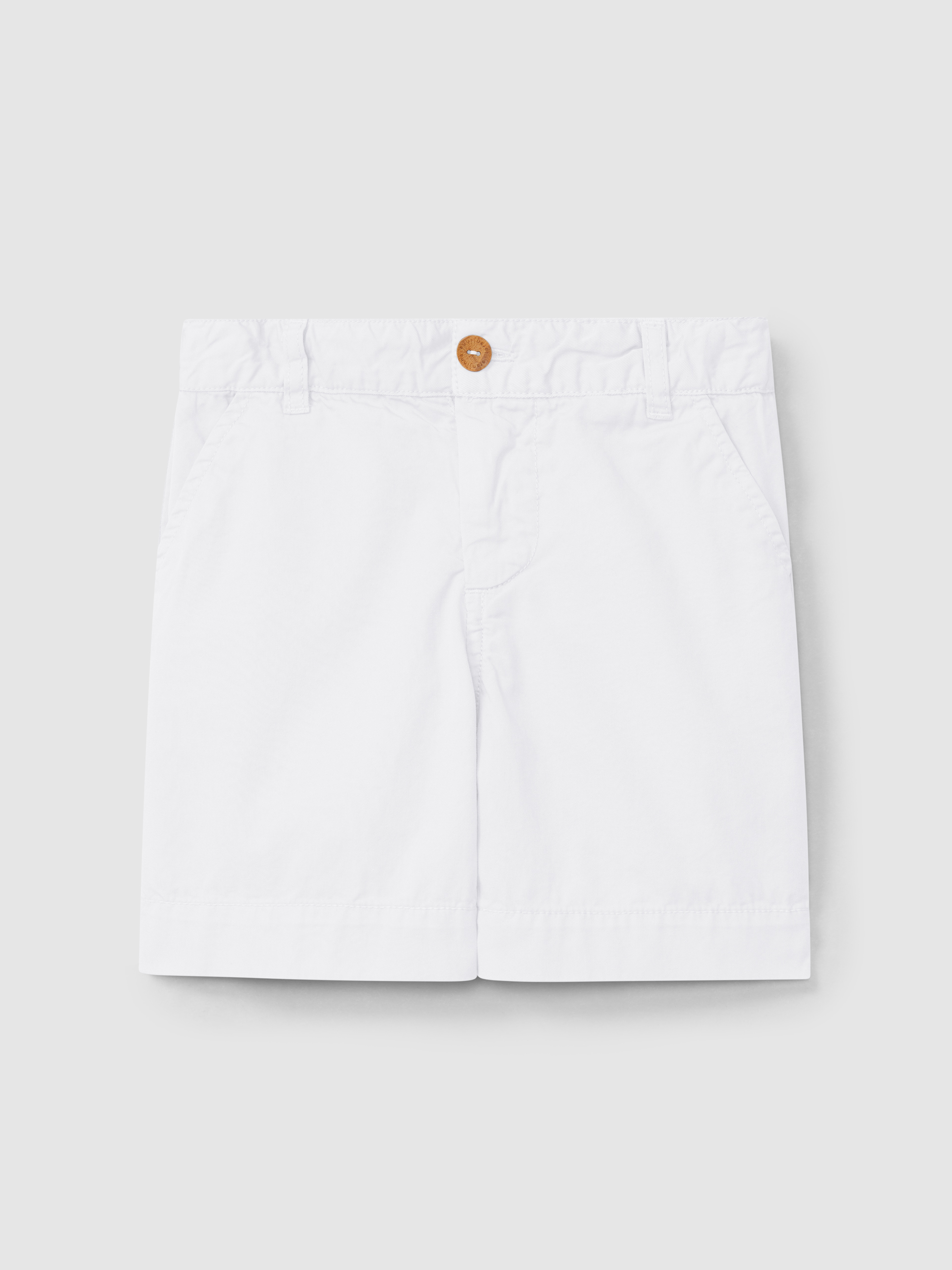 Plain twill shorts with four pockets