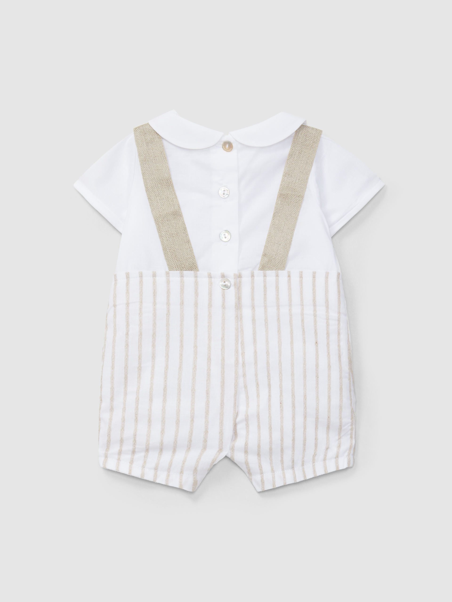 Romper two-in-one embossed stripes