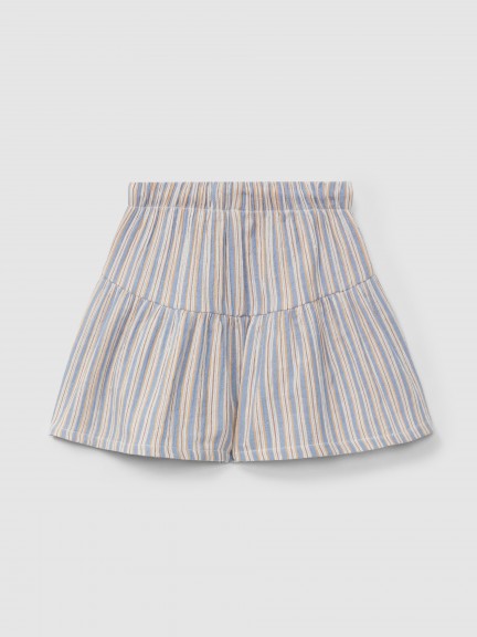 Multi-coloured striped pull-up shorts Multi-coloured striped pull-up shorts