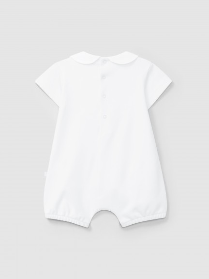 Short-leg romper with ribbed detail Short-leg romper with ribbed detail