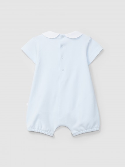 Short-leg romper with ribbed detail Short-leg romper with ribbed detail