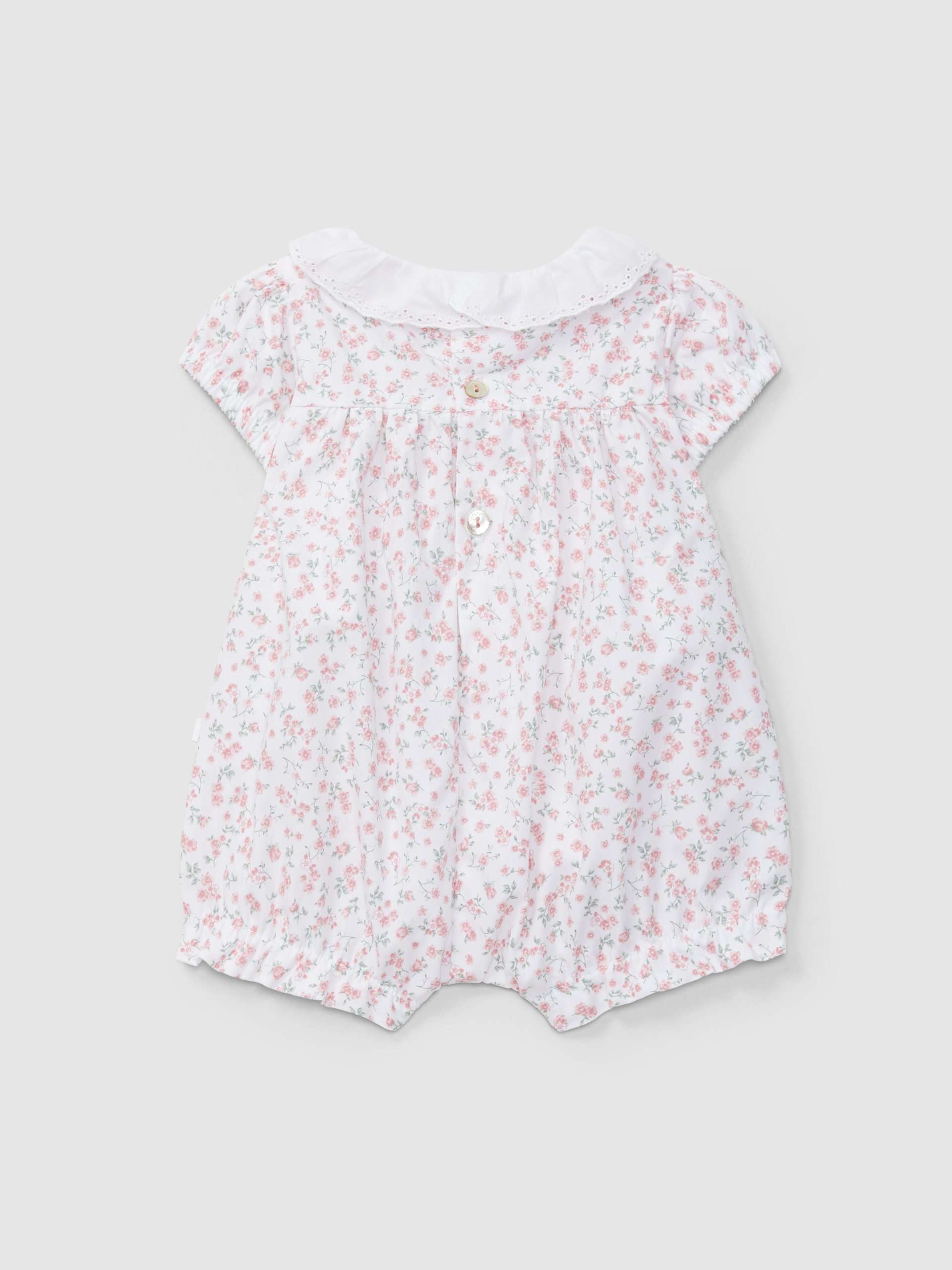 Short-leg romper flowers and collar English embroidery