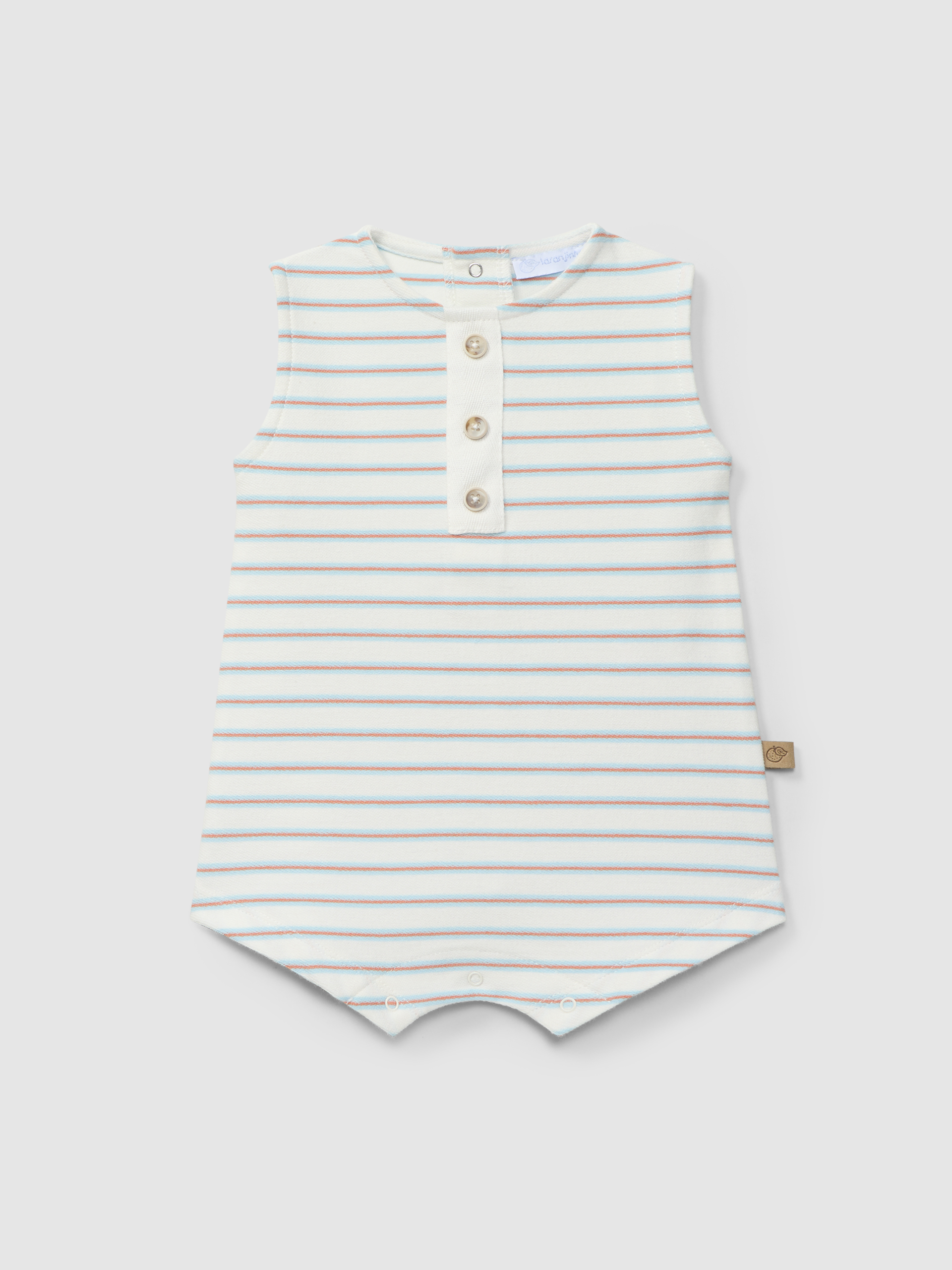 Romper in multi-coloured striped plush
