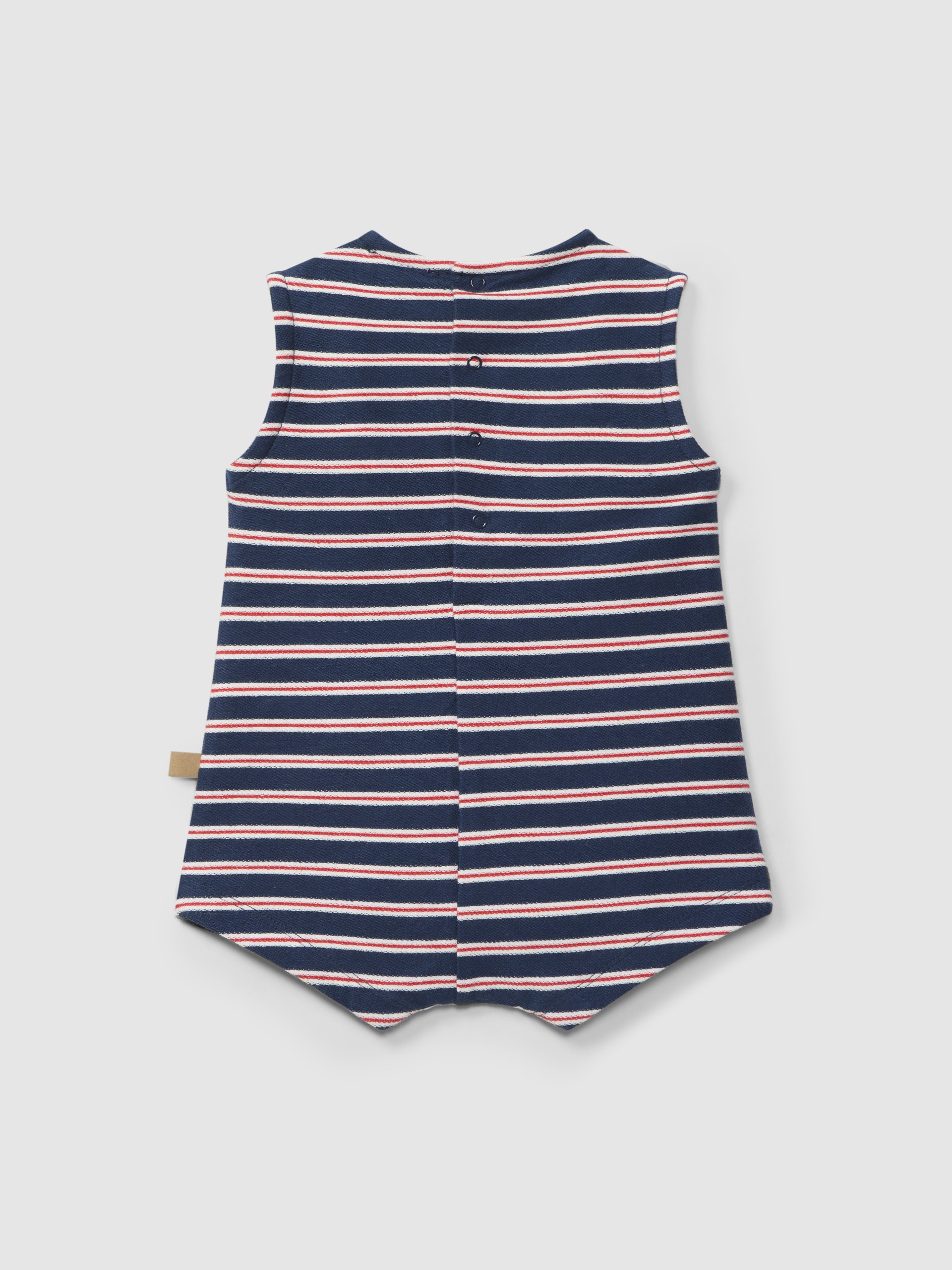 Romper in multi-coloured striped plush