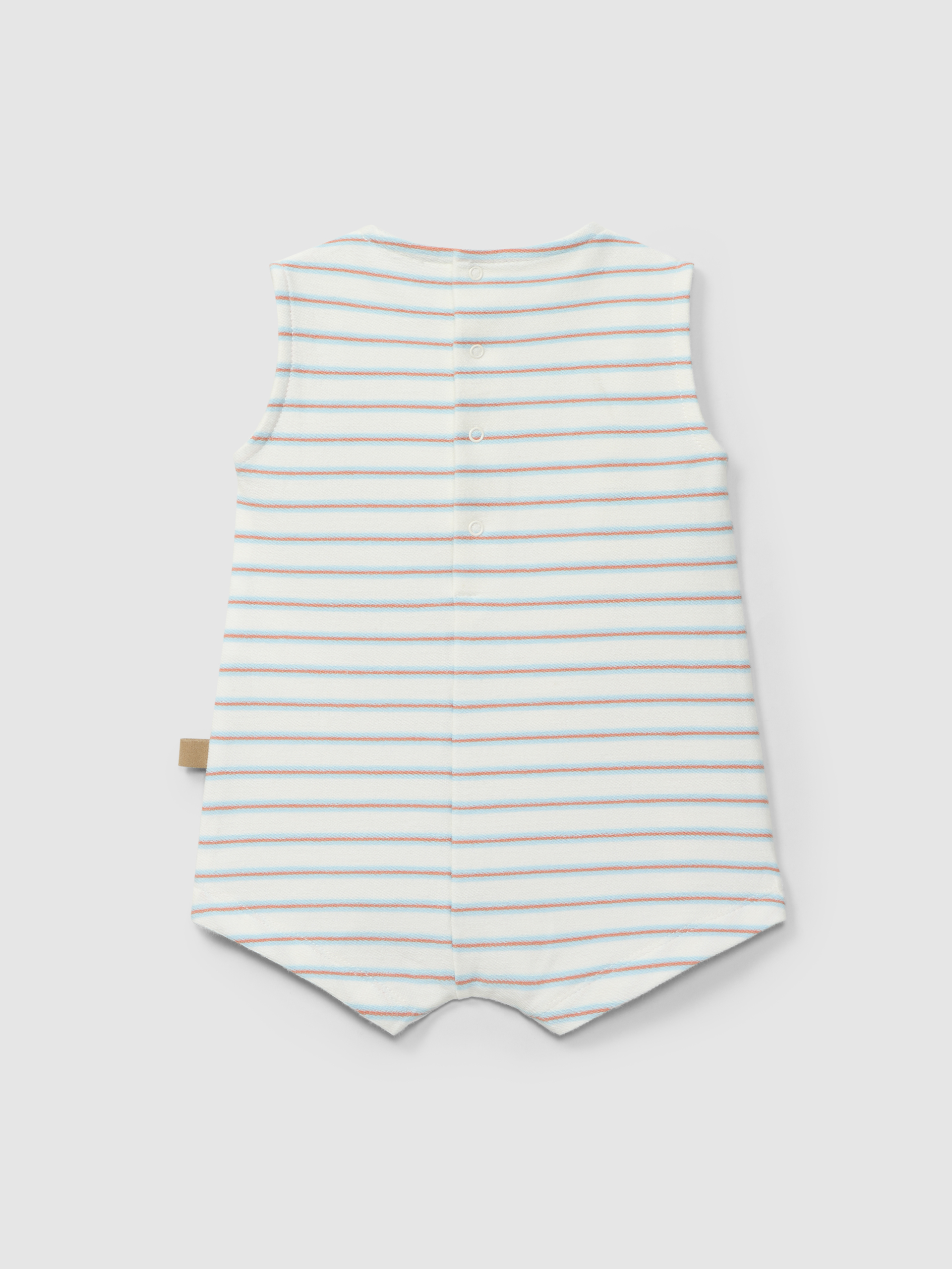 Romper in multi-coloured striped plush