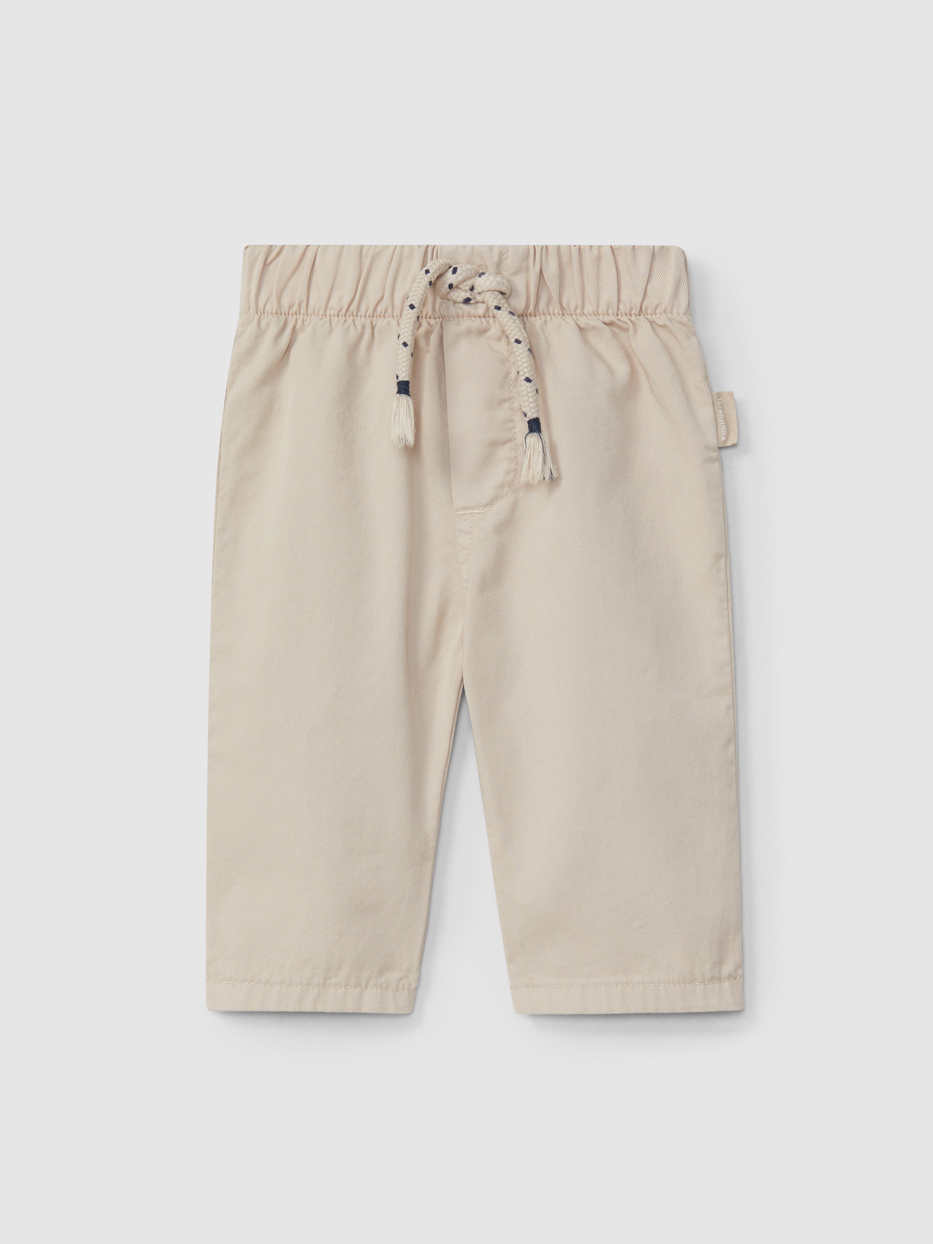 Pull-up pants in plain twill