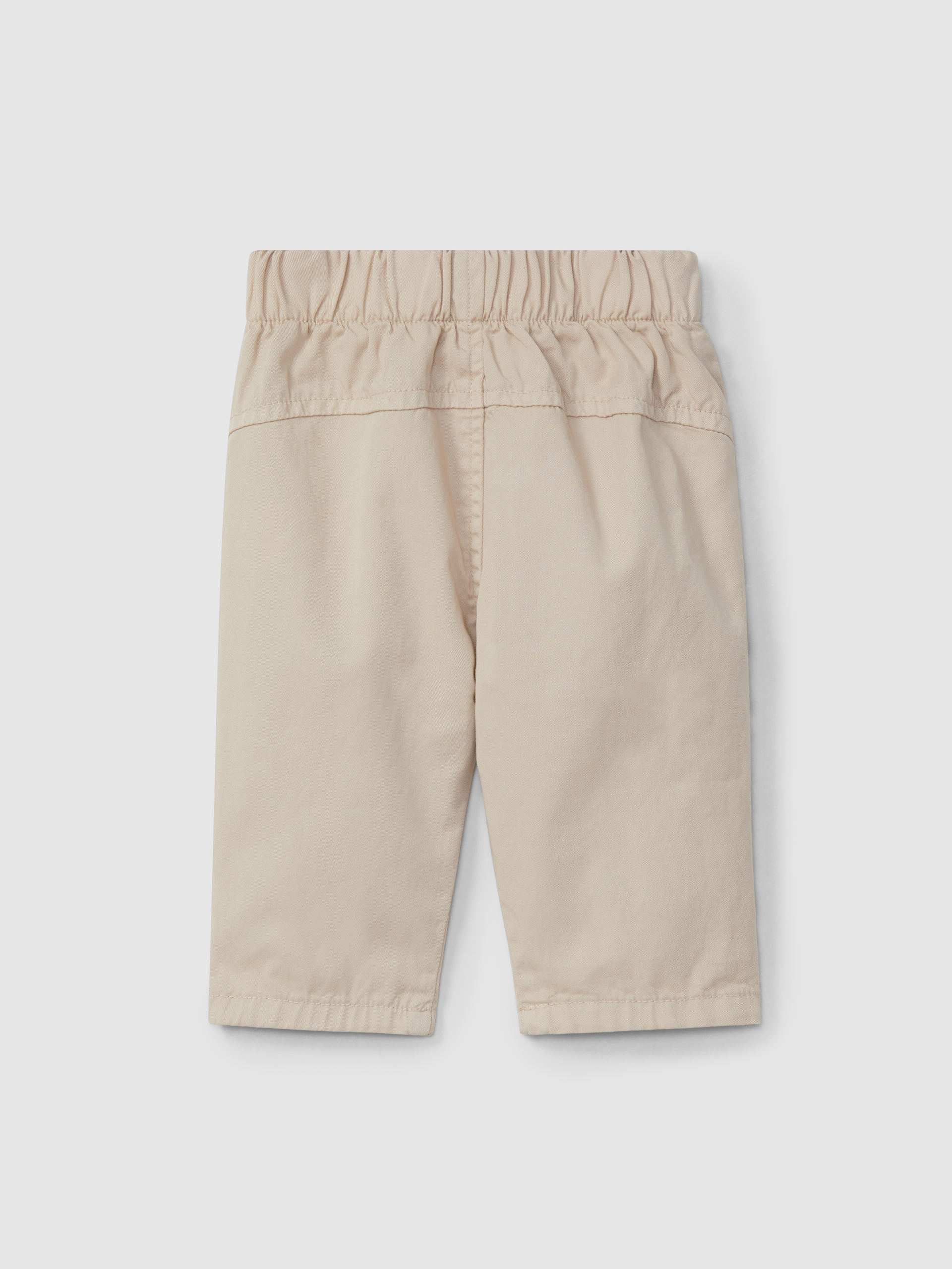 Pull-up pants in plain twill