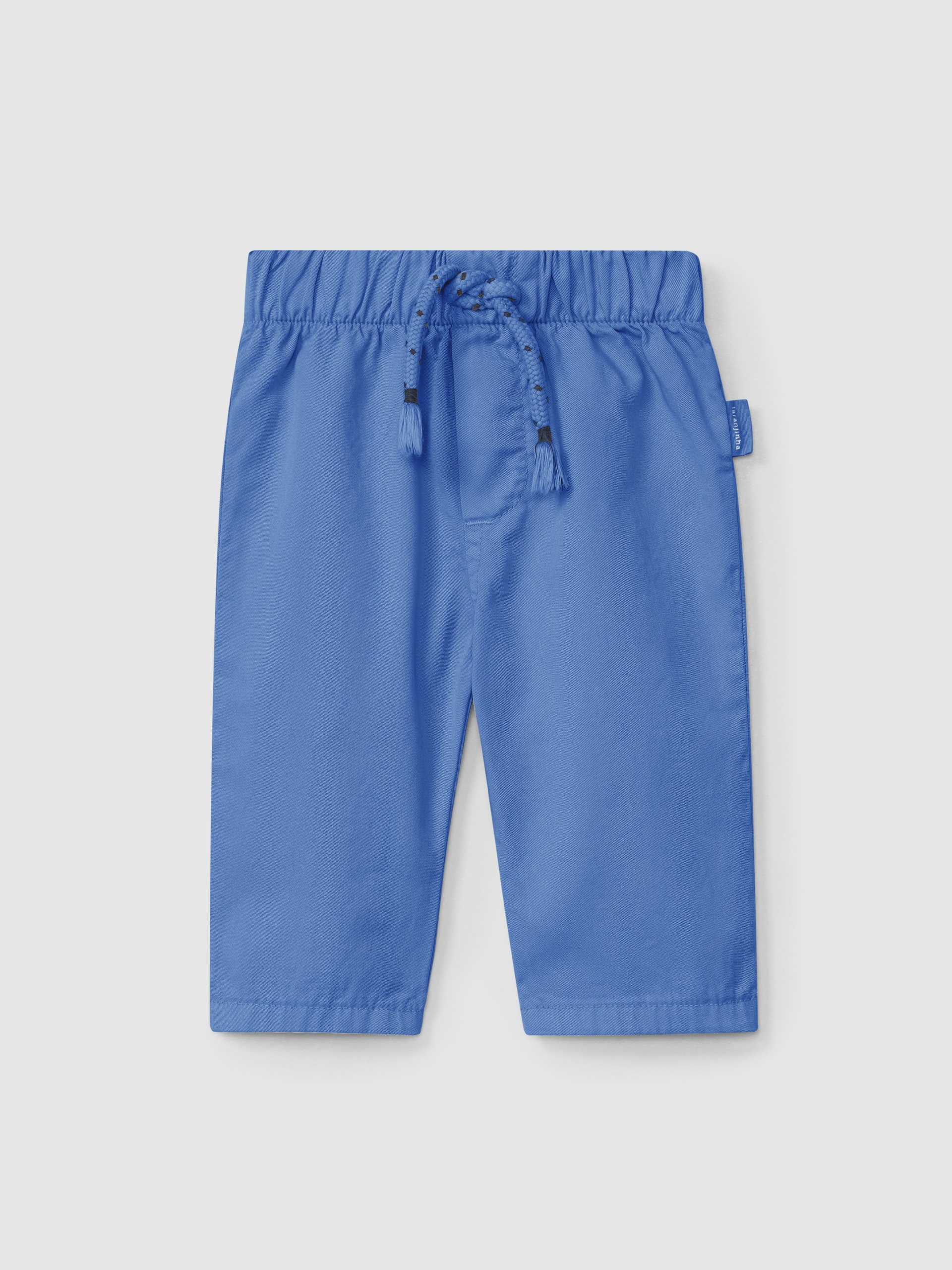 Pull-up pants in plain twill