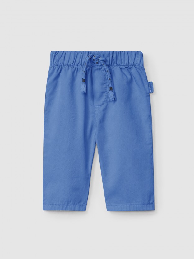Pull-up pants in plain twill Pull-up pants in plain twill