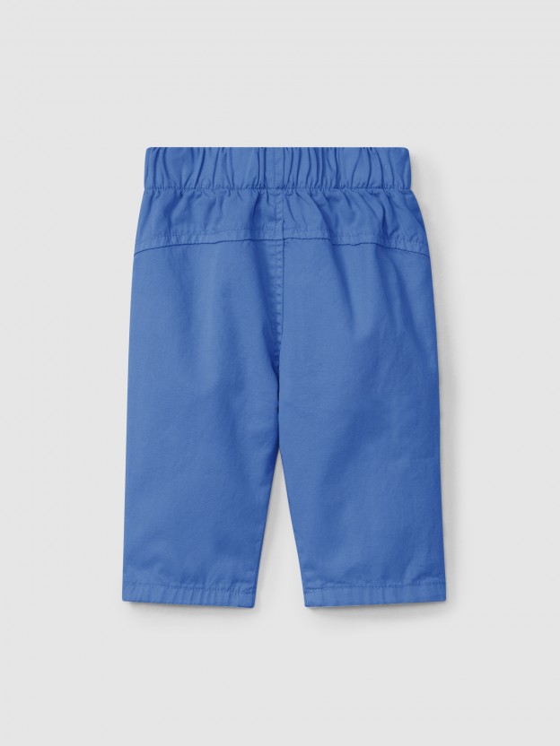 Pull-up pants in plain twill Pull-up pants in plain twill