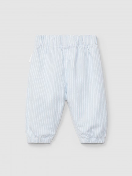 Short pull-up tissu denim à rayures Short pull-up tissu denim à rayures