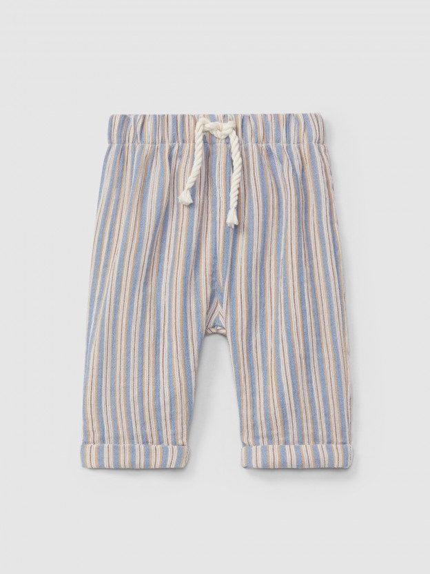 Multi-coloured striped trousers Multi-coloured striped trousers